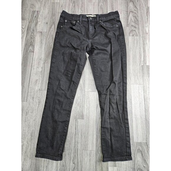 Gap 1969 Jeans Womens 27R Best Girlfriend Stretch Black Denim Mid Rise Casual - Picture 1 of 11